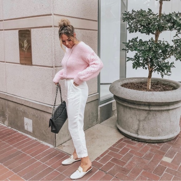 & Other Stories Pink Mohair Eyelet Sweater - Picture 9 of 12